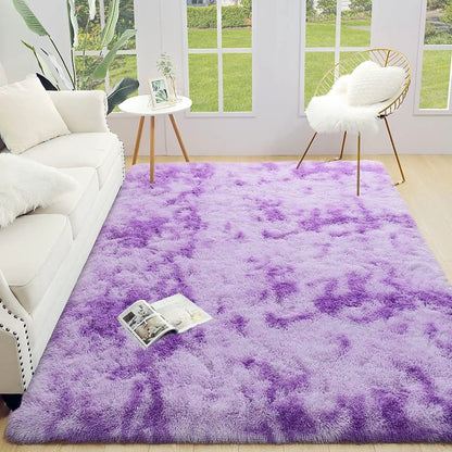 Lochas Super Soft Plush Tie Dye Velvet Rugs for Home Decor