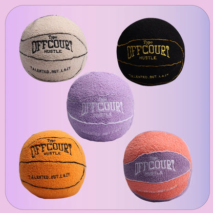 25CM Offcourt Basketball Plush Pillow Soft and Trendy Basketball Plush Toy Children Birthday Boyfriend Gifts Home Decoration