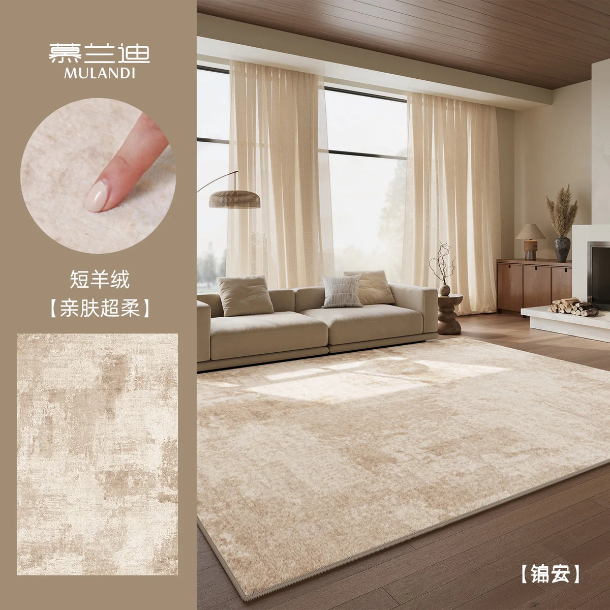 Minimalism Bedroom Decor Marble Carpet Light Luxury Carpets for Living Room Fluffy Soft Plush Floor Mat Home Thick Washable Rug