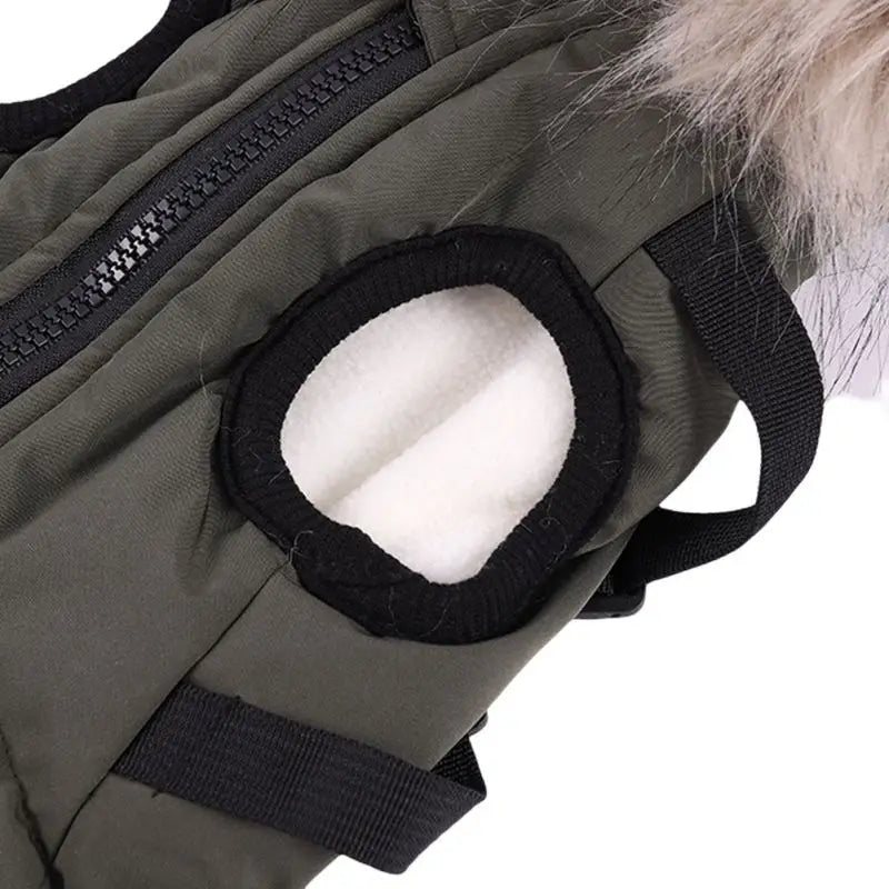 Winter Pet Dog Jacket With Harness Warm Dog Clothes Waterproof Hooded Coat for Small Medium Dogs