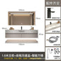 Modern Floating Vanity Bathroom Slate Integrated Basin Wall Mounted Bathroom Storage Cabinet Single Set Bathroom Vanity Sink Set