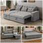 87" Convertible Sofa Bed – Space-Saving Sleeper with Pull-Out Design, Adjustable Backrest, Wide Armrests with Storage