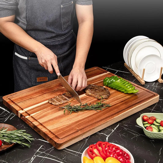 24 Inch XXL Countertop Cutting Boards, Extra Large Chopping Board for Kitchen, Butcher Block Carving Board for BBQ, Turkey, Meat