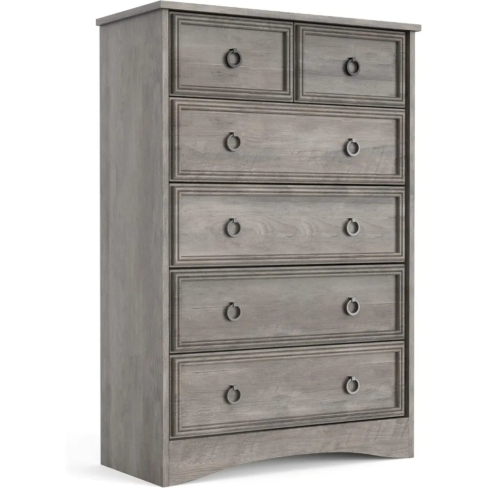 Modern 6 Drawer Chests of Drawers,, 44.33" Tall