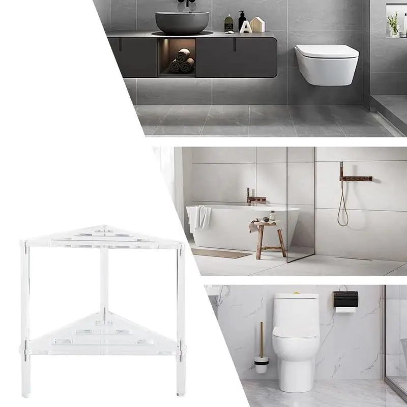 Shower Bench For Shaving Legs Non-Slip Shower Caddies Stool Stable Heavy Duty Bathing Chairs With Storage Shelf For Bathroom