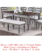 Contemporary 9-Piece Dining Set with Leaf, Includes Dining Table & 8 Ladder Back Chairs
