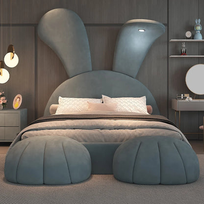Backrest Modern Bedroom Bed Luxury Wood Italian Big Hotel Double Beds Children Floor Storage