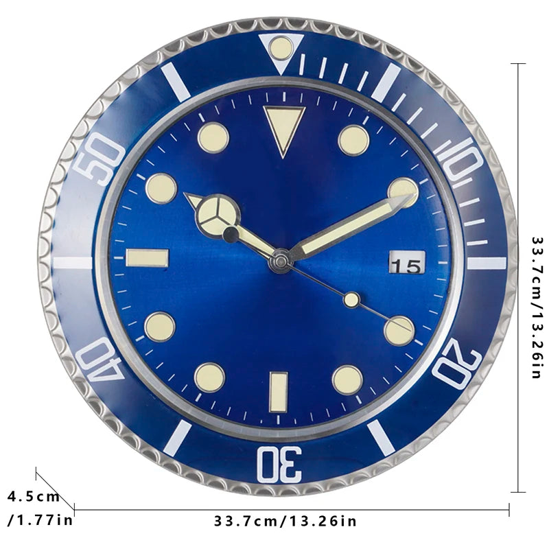 Luxury Creative Wall Clock Modern Metal Design Art Wall Clock Home Large Digital Luminescent Bedroom Decoration Clock