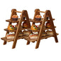 Wooden Serving Platter 3 Tier Serving Tray Multi-Function Rectangular Serving Stand Foldable Food Serving Rack serving rack