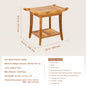 Bamboo Shower Bench 19.1x11.3x18.3 in Waterproof Shower Stool Chair with Storage Shelf 330lbs Load Capacity Spa Seat