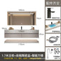Modern Floating Vanity Bathroom Slate Integrated Basin Wall Mounted Bathroom Storage Cabinet Single Set Bathroom Vanity Sink Set