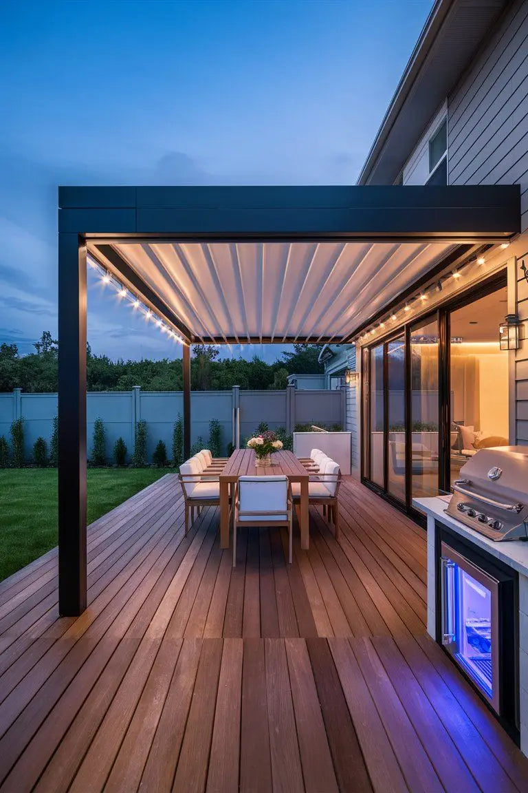 Outdoor Aluminum Pergola Custom Size 3X3m 3X4m 4X4m 6x4m Remote Control Arbours Louvered Roof Pavilion Bioclimatique Pergolas