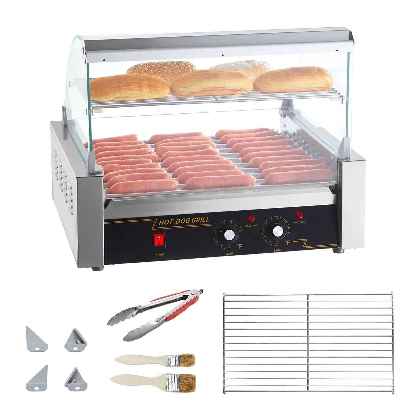 5/7/11 Rods Commercial Hot Dog Roller Electric Sausage Maker Barbecue Grill Machine for Camping Party Home Appliance