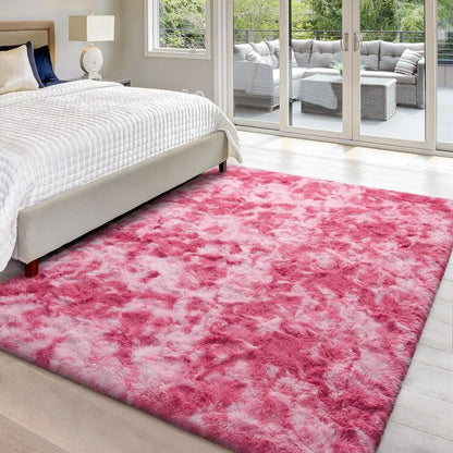 Lochas Super Soft Plush Tie Dye Velvet Rugs for Home Decor