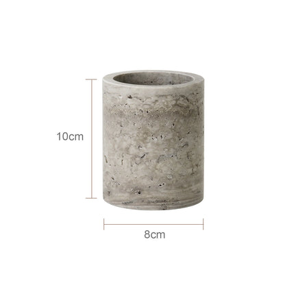 Grigio Travertino Bathroom Accessories Sets Vintage Marble Soap Holder Soap Dispenser Vanity Tray Bathroom Set