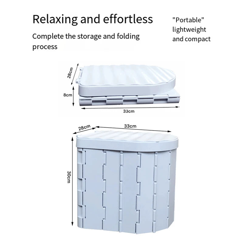 Outdoor Folding Toilet Portable Car Toilet Travel Self-driving Tour Camping Toilet Emergency Toilets for Adults Women Children