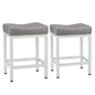 Bar Stools Saddle-Style Pu Leather Upholstered Chair Counter Height Bar Stools with Metal Base Saddle Stools For Kitchen