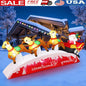 10 FT Christmas Inflatables Santa Sleigh with Reindeer LED Lights Outdoor Yard Decor Holiday Inflatable Christmas Decorations