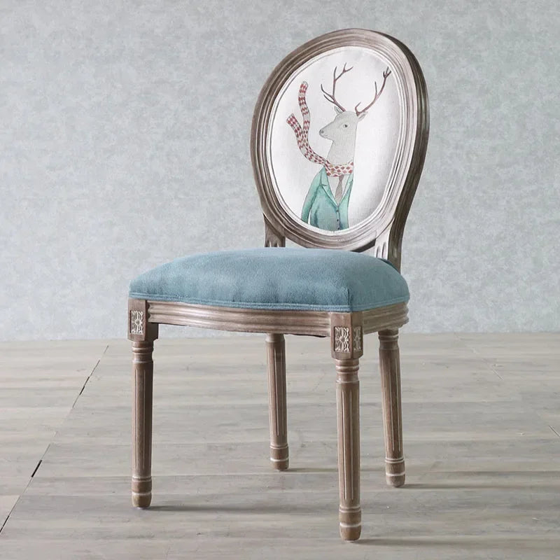 European Retro Dining Chairs Restaurant Old Solid Wood Stool Furniture Diffuse Cafe Hotel New Chinese Designer Fashion Chair