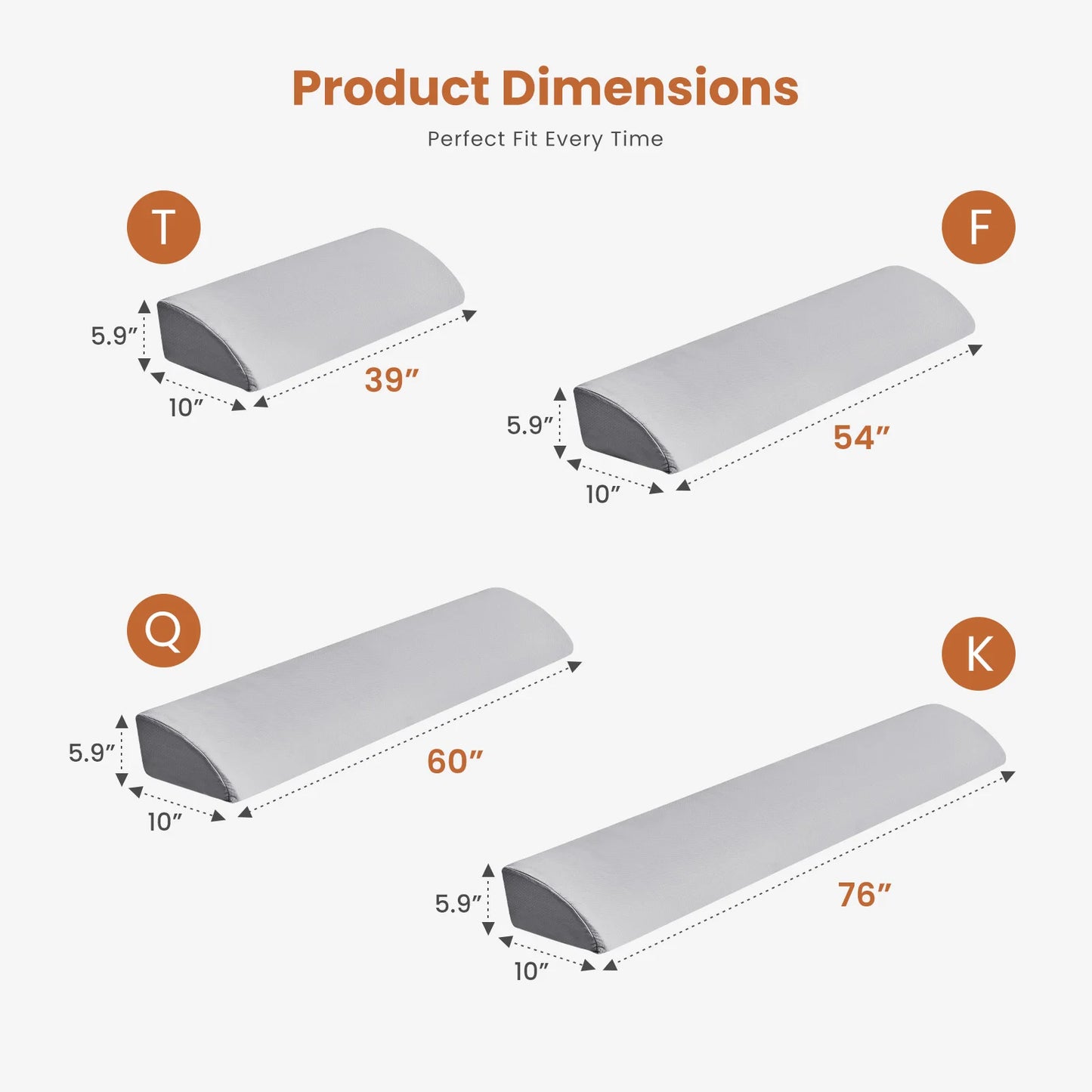Headboard Wedge Pillow Memory Foam Pillow Ergonomic Neck Pillow Ventilated Cooling Bed Pillow with Removable Washable Cover