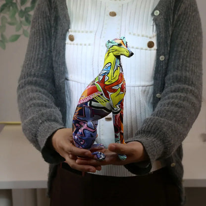 Modern Creative Painted Colorful Greyhound Doberman Decoration