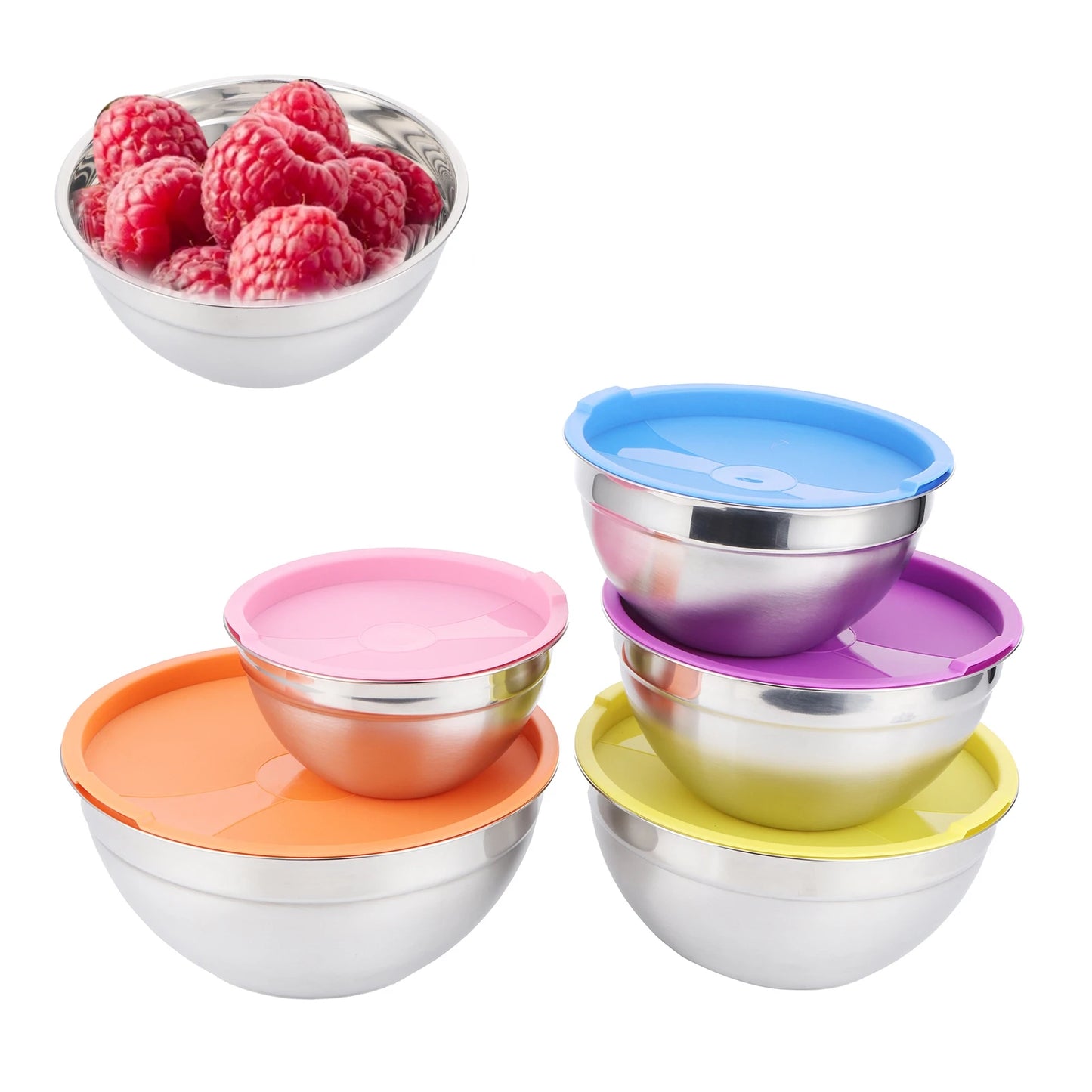 Food Storage Container /set Stainless Steel Mixing Bowl Food Storage Preservation Box with Lids