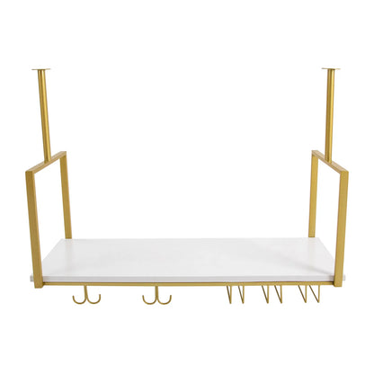 Ceiling Wine Glass Rack Wine Bottles Holder Hanging Stemware Goblet Display