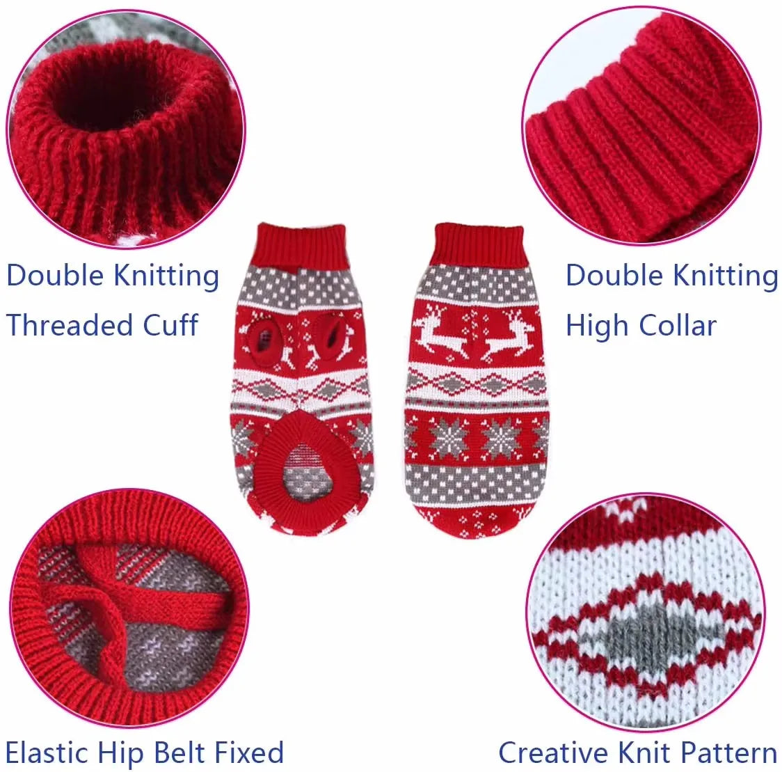 XS-XXL Christmas Pet Dog Sweaters