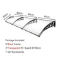 Door Window Awning Big Size PC Board Cover Outdoor Patio Canopy Sun Shelter Window Eaves Rain Cover Awning Aluminum Pergola
