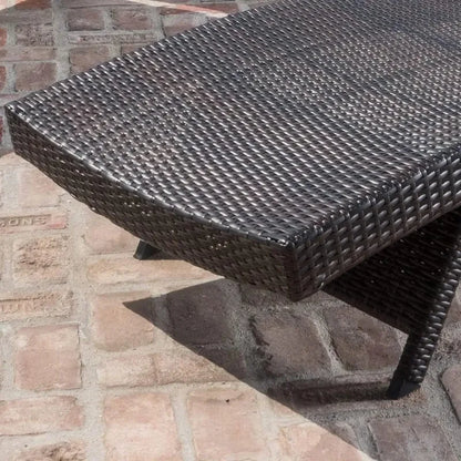 79'' Long Reclining Chaise Lounge Set (Set of 2), Outdoor Wicker Reclining Lounge Chair Patio Rattan