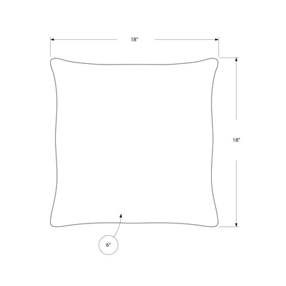 Set Of 2, 18 X 18 Square, Insert Included, Decorative Throw,, Beige Hypoallergenic Polyester