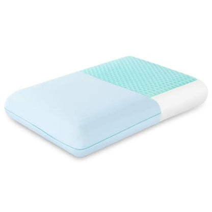 Cooling Gel Memory Foam Pillow - Reversible Cooling Cover, Neck Support for Side, Back and Stomach Sleepers, Removable