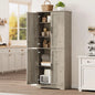 70 Inch Tall Kitchen Pantry Cabinet, Freestanding Storage Cabinet with 4 Doors and Adjustable Shelves, Utility Hutch Cupboard fo