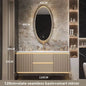 Luxury Bathroom Vanity Cabinets Set Modern Slate Single Double Basin Nordic Oak Storage Bathroom Drawer Slab Sink Mirror Cabinet