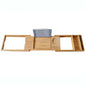 Bamboo Bath Tray Table Bathtub Caddy Tray Over the Tub Shelf Bath Holder