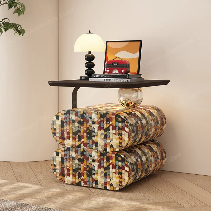 Cream Style Bedside Tables Delicacy Creative Drawers Storage Night Table Light Luxury Muebles Para Dormitorio Bedroom Furniture