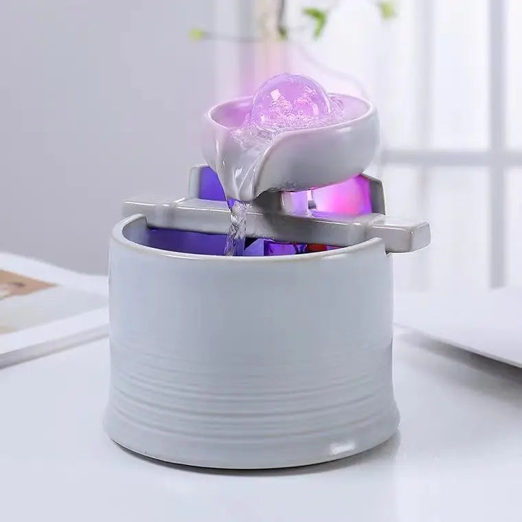 Lucky water decorations, small household fountains, living room, office desktop, running water supply money decoration