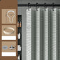 Bathroom Folding Linen Shower Curtain with Magnets Waterproof Suitable for Walk-in Shower Does Not Include Telesc