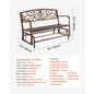 Outdoor Bench Wooden Metal Garden Bench for Outdoors 480 lbs Load Capacity Bench Outdoor Garden Park Bench