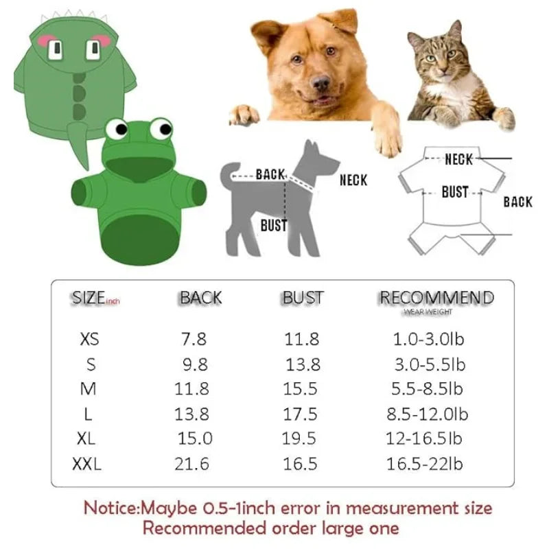 Pet Hoodie Christmas Sweater Cold Weather Warm Coat for Small Pet Halloween Party Costume Cute Hoodie