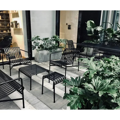 Modern Simple Leisure Outdoor Patio Furniture Balcony Open Air Garden Wrought Iron Dining Table and Chairs Set Outdoor Furniture