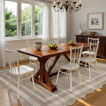 Scalloped Washable Rugs 8x10, Soft 8x10 Area Rugs for Living Room Bedroom, Modern Non-Slip Stain Resistance Large Ultra-Thin Th