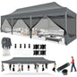 10x30FT Canopy Tent with 8 Sidewalls,Heavy Duty Pop up Canopy Party Tent with Mosquito Netting,Easy up Screen Canopy for Parties