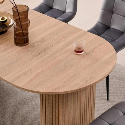 70.8" Oval Dining Table for 4 6 Person, Modern Farmhouse Modern Dinner Table  Reception Room (Only Table),