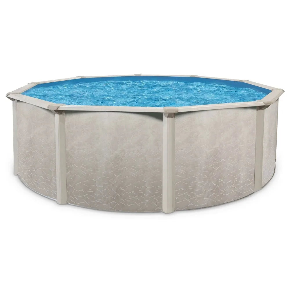 Patio Swings-Phoenix 18x52 Round Steel Frame Above Ground Swimming Pool Without Liner-Best Promotion