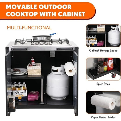 Outdoor Propane Grill 5 Burners with 36,200 BTUs