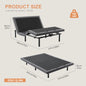 Electric Queen Size Bed Ergonomic Adjustable Bed Frame with Wireless Remote Zero Gravity Bed with 2 USB Ports For Bed Room