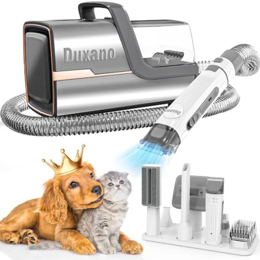 Dog Grooming Kit with 15000 Pa Powerful Suction Vacuum Stainless Steel Tools Removes 99 Pet Hair Includes Clippers Brush Nail T