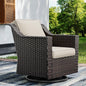 Wicker Patio Furniture Sets, 5 Pieces Upgraded Large Size Outdoor Furniture with Swivel Rocking Patio Chairs