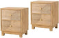 2-Drawer Set of 2 Fully Assembled Mid Century Nightstands